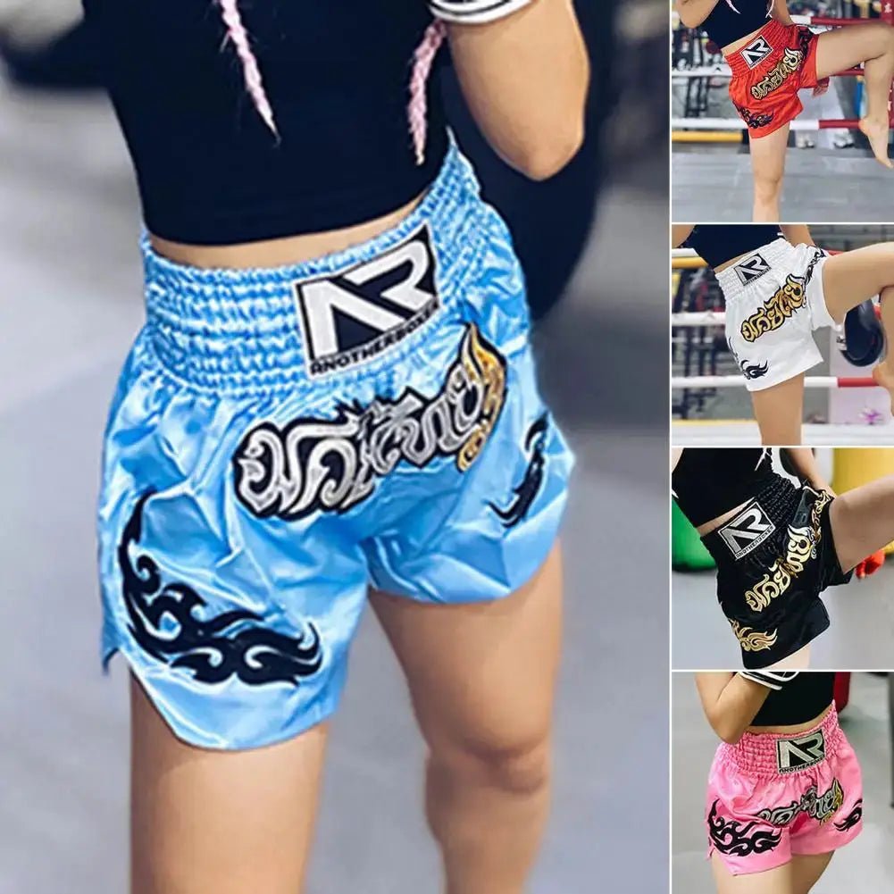 Adults Muay Thai Cord Design Kickboxing Shorts Boys Girls Martial Arts Shorts Kids Boxing Short Pants Sports Fighting Shorts - KC’s Way‼️🥊