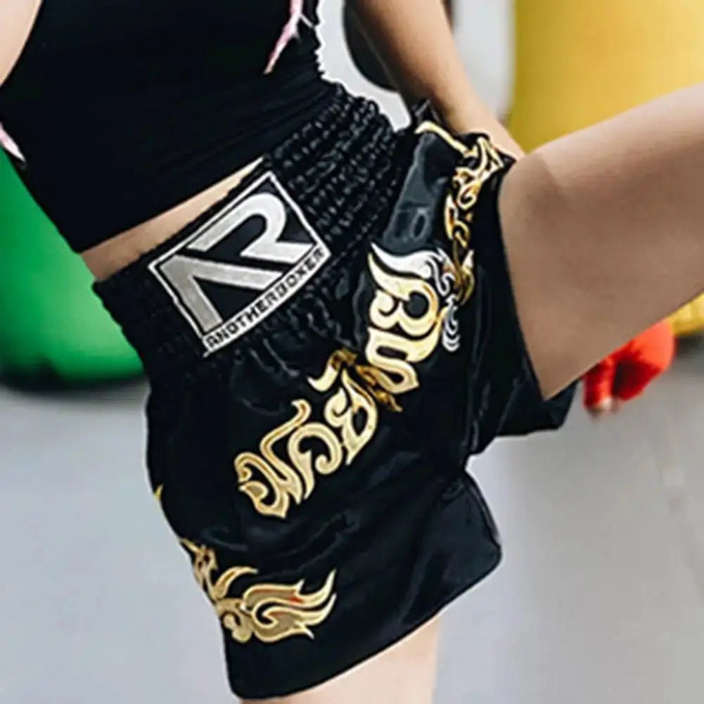 Adults Muay Thai Cord Design Kickboxing Shorts Boys Girls Martial Arts Shorts Kids Boxing Short Pants Sports Fighting Shorts - KC’s Way‼️🥊