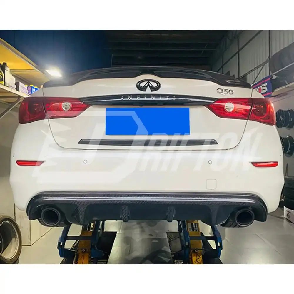AE Style Carbon Fiber Diffuser For INFINITI Q50 Body Kit - PureGlamSpin