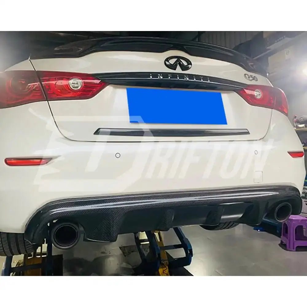 AE Style Carbon Fiber Diffuser For INFINITI Q50 Body Kit - PureGlamSpin