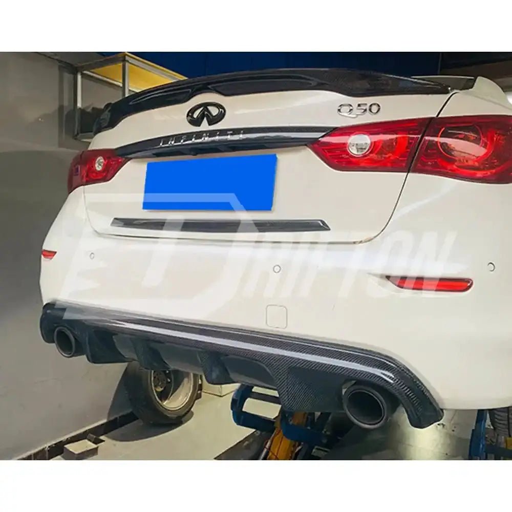 AE Style Carbon Fiber Diffuser For INFINITI Q50 Body Kit - PureGlamSpin