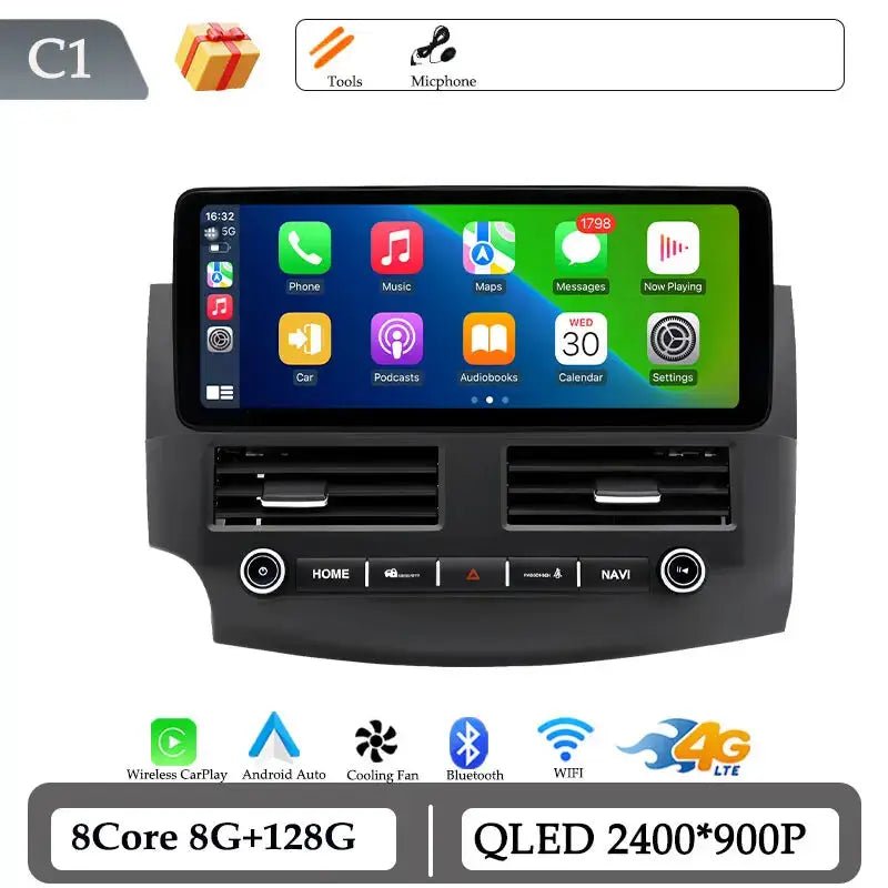 Android 15 for Mitsubishi Outlander 2008 - 2015 Car Radio Multimedia Video Audio Player Wireless CarPlay DSP Stereo GPS Navi BT - PureGlamSpin