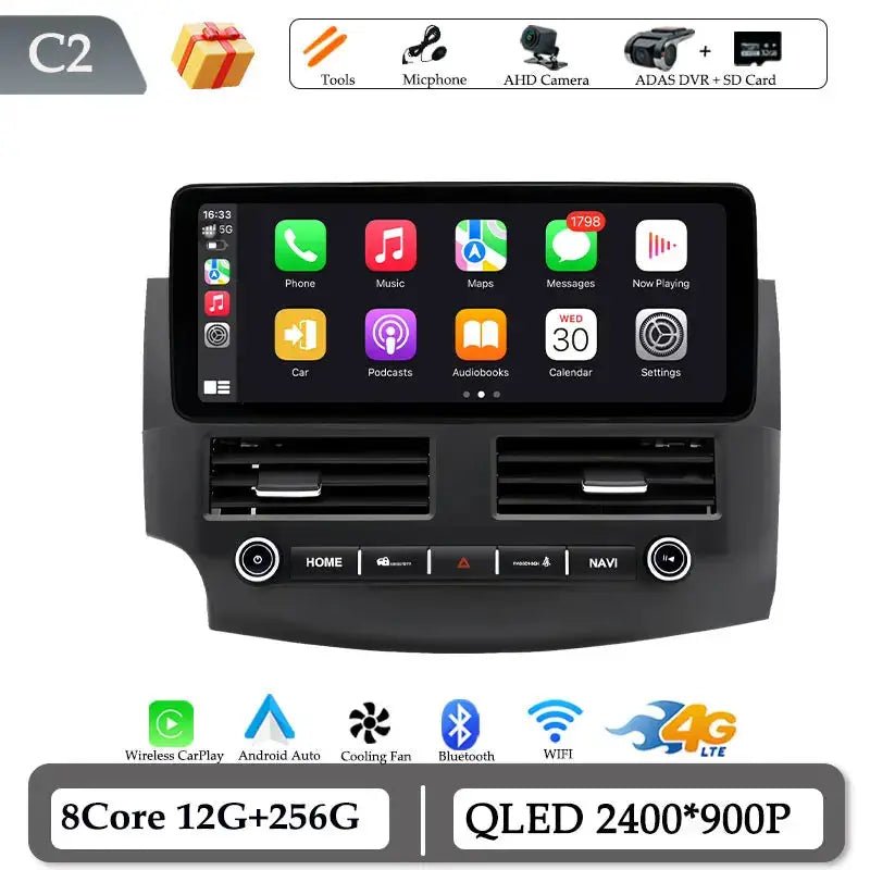 Android 15 for Mitsubishi Outlander 2008 - 2015 Car Radio Multimedia Video Audio Player Wireless CarPlay DSP Stereo GPS Navi BT - PureGlamSpin
