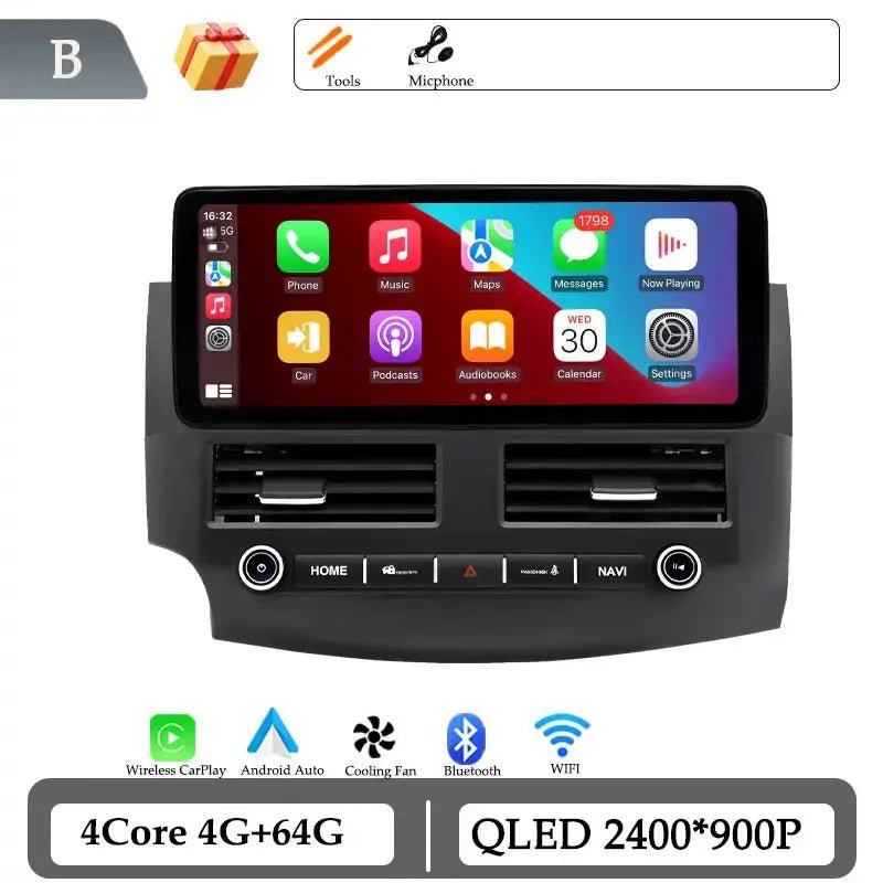 Android 15 for Mitsubishi Outlander 2008 - 2015 Car Radio Multimedia Video Audio Player Wireless CarPlay DSP Stereo GPS Navi BT - PureGlamSpin