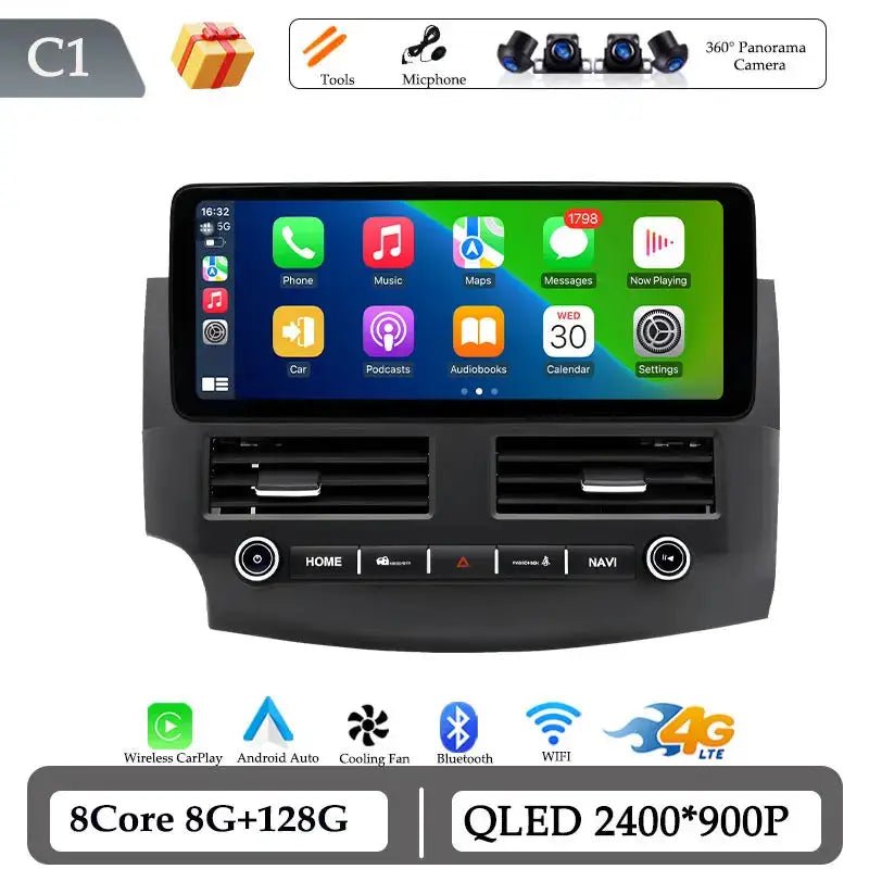 Android 15 for Mitsubishi Outlander 2008 - 2015 Car Radio Multimedia Video Audio Player Wireless CarPlay DSP Stereo GPS Navi BT - PureGlamSpin