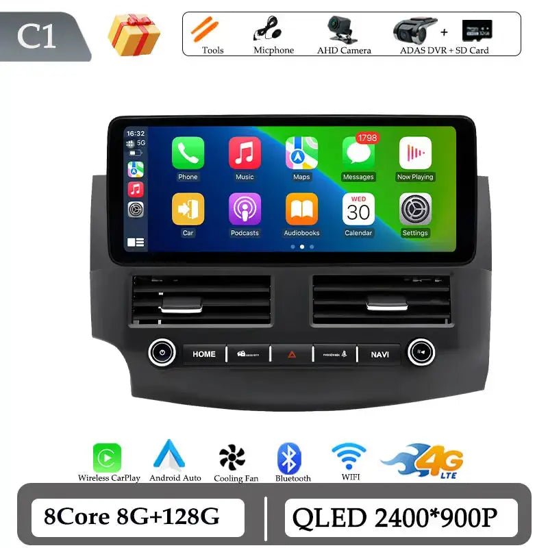 Android 15 for Mitsubishi Outlander 2008 - 2015 Car Radio Multimedia Video Audio Player Wireless CarPlay DSP Stereo GPS Navi BT - PureGlamSpin