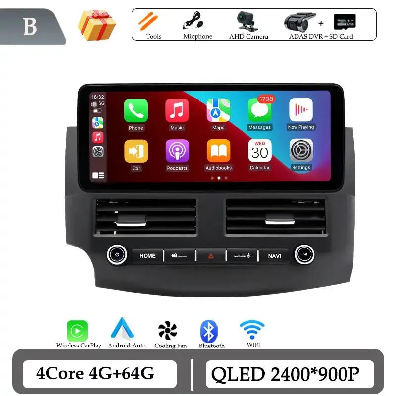 Android 15 for Mitsubishi Outlander 2008 - 2015 Car Radio Multimedia Video Audio Player Wireless CarPlay DSP Stereo GPS Navi BT - PureGlamSpin