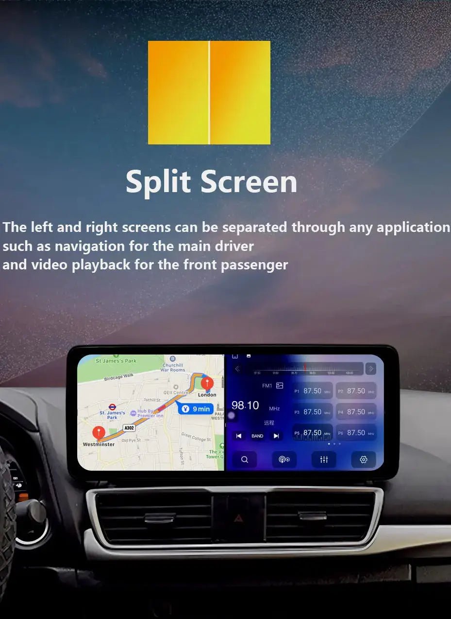 Android 15 for Mitsubishi Outlander 2008 - 2015 Car Radio Multimedia Video Audio Player Wireless CarPlay DSP Stereo GPS Navi BT - PureGlamSpin