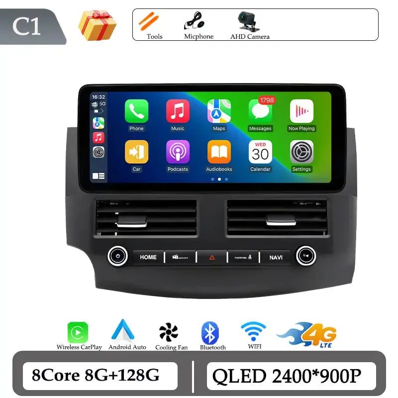 Android 15 for Mitsubishi Outlander 2008 - 2015 Car Radio Multimedia Video Audio Player Wireless CarPlay DSP Stereo GPS Navi BT - PureGlamSpin