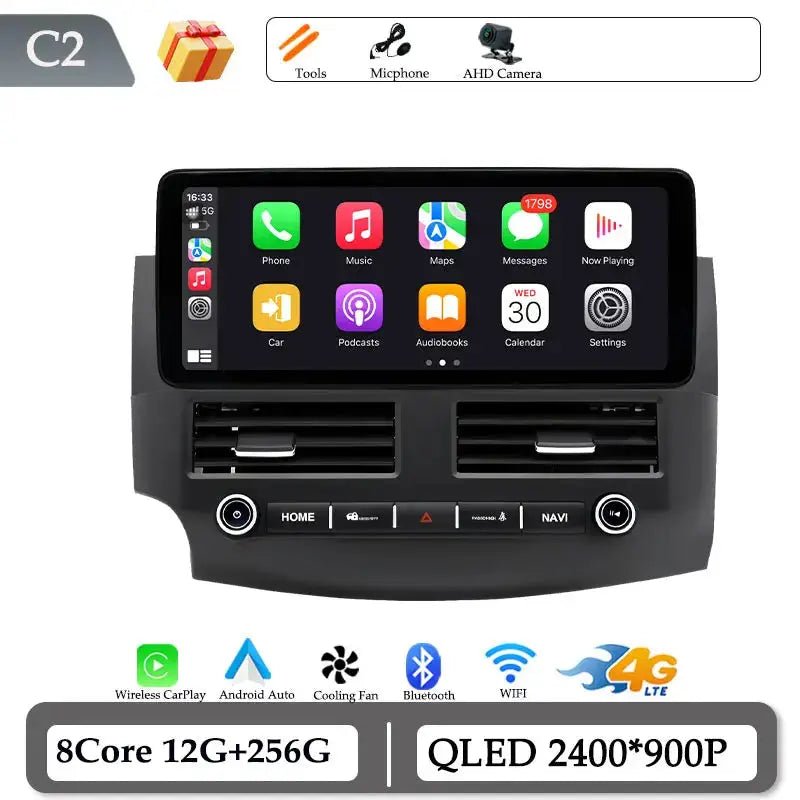 Android 15 for Mitsubishi Outlander 2008 - 2015 Car Radio Multimedia Video Audio Player Wireless CarPlay DSP Stereo GPS Navi BT - PureGlamSpin