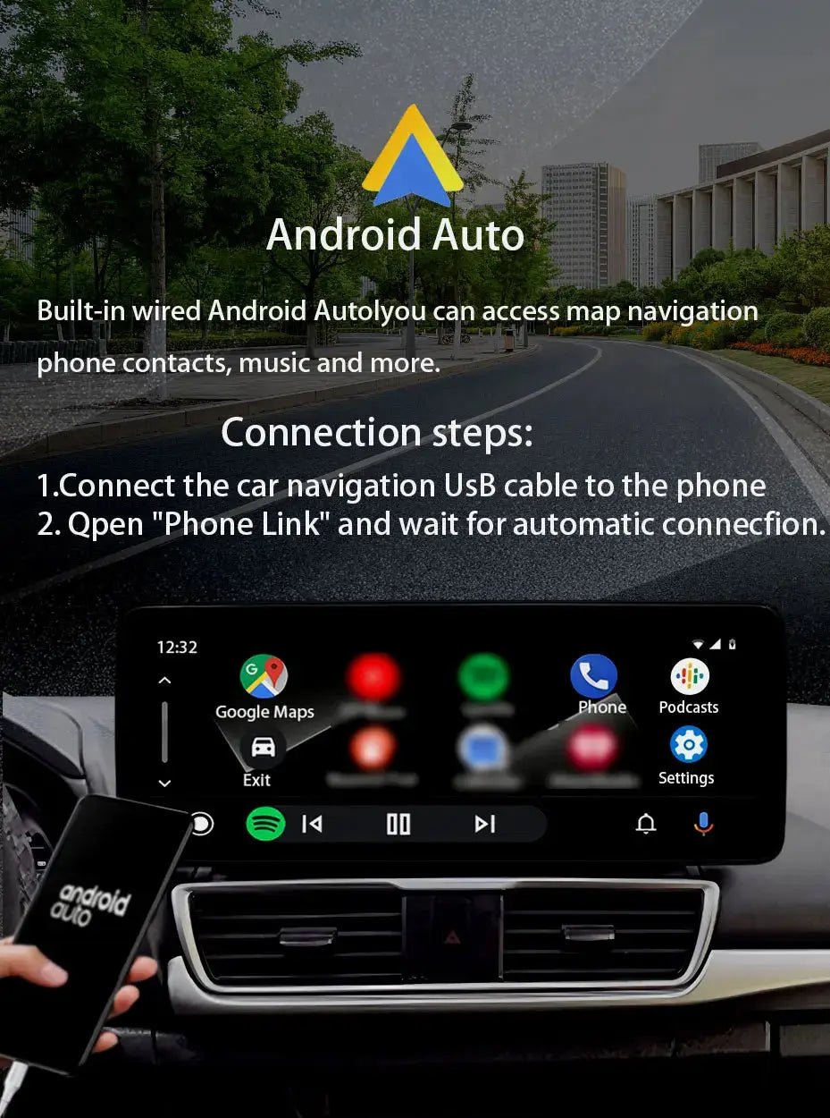Android 15 for Mitsubishi Outlander 2008 - 2015 Car Radio Multimedia Video Audio Player Wireless CarPlay DSP Stereo GPS Navi BT - PureGlamSpin
