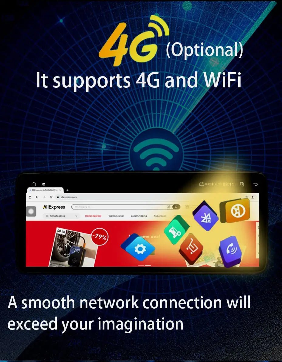 Android 15 for Mitsubishi Outlander 2008 - 2015 Car Radio Multimedia Video Audio Player Wireless CarPlay DSP Stereo GPS Navi BT - PureGlamSpin