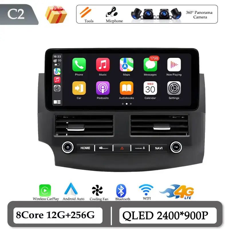 Android 15 for Mitsubishi Outlander 2008 - 2015 Car Radio Multimedia Video Audio Player Wireless CarPlay DSP Stereo GPS Navi BT - PureGlamSpin
