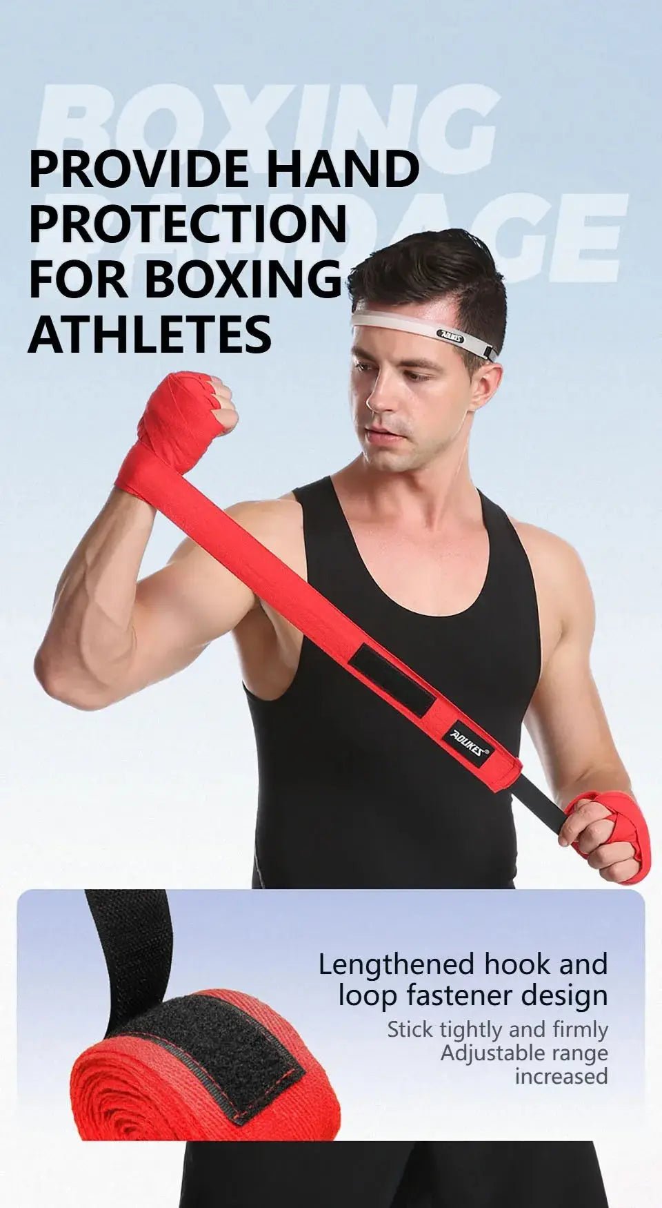 AOLIKES 1.5M 3M 5M Boxing Bandage Muay Thai Wrist Wraps Combat Protect Boxing Sport Kickboxing Hand Wrap Training Competition - KC’s Way‼️🥊