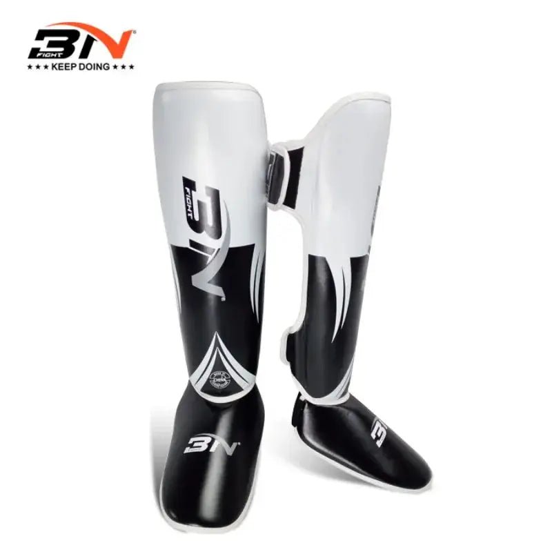 BN 1 Pair MMA Boxing Muay Thai Shin Guards Kickboxing Leg Support Shield Equipment Karate Ankle Foot Protection - KC’s Way‼️🥊