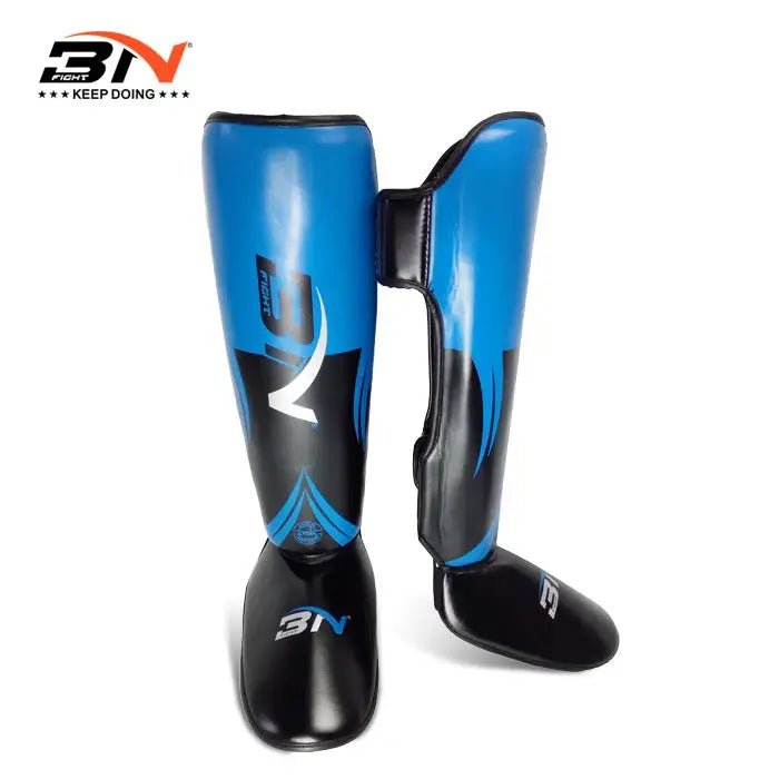 BN 1 Pair MMA Boxing Muay Thai Shin Guards Kickboxing Leg Support Shield Equipment Karate Ankle Foot Protection - KC’s Way‼️🥊