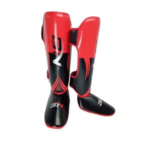 BN 1 Pair MMA Boxing Muay Thai Shin Guards Kickboxing Leg Support Shield Equipment Karate Ankle Foot Protection - KC’s Way‼️🥊