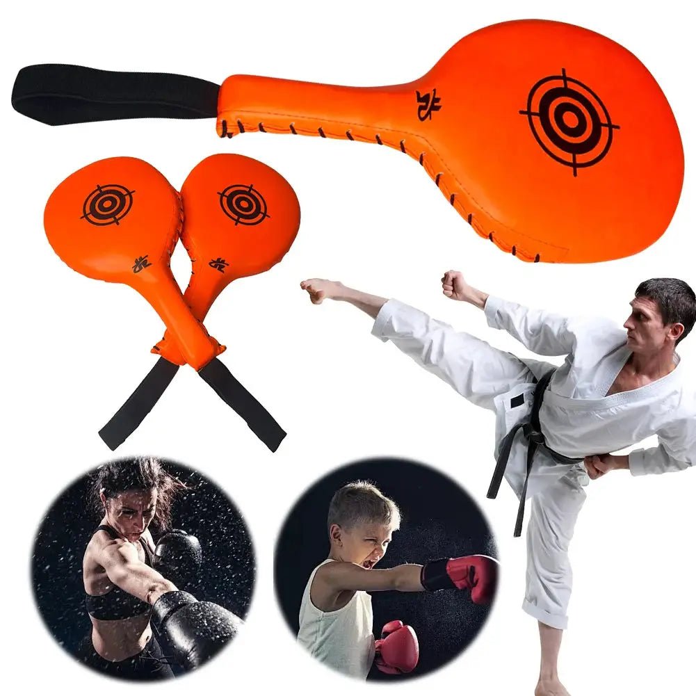 Boxing Focus Pads Boxing Hand Target PU Leather Punching Mitts Wear Resistant Kick Boxing Gloves Pads for Boxing MMA Muay Thai - KC’s Way‼️🥊