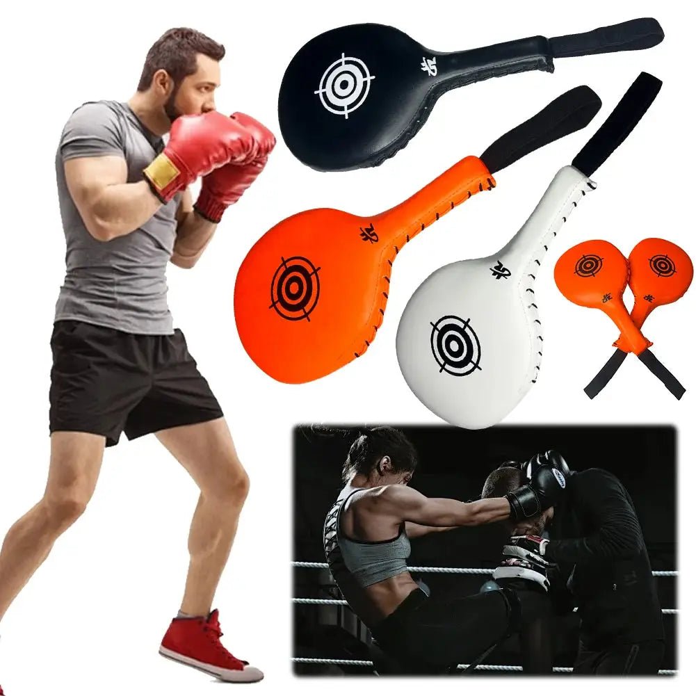 Boxing Focus Pads Boxing Hand Target PU Leather Punching Mitts Wear Resistant Kick Boxing Gloves Pads for Boxing MMA Muay Thai - KC’s Way‼️🥊