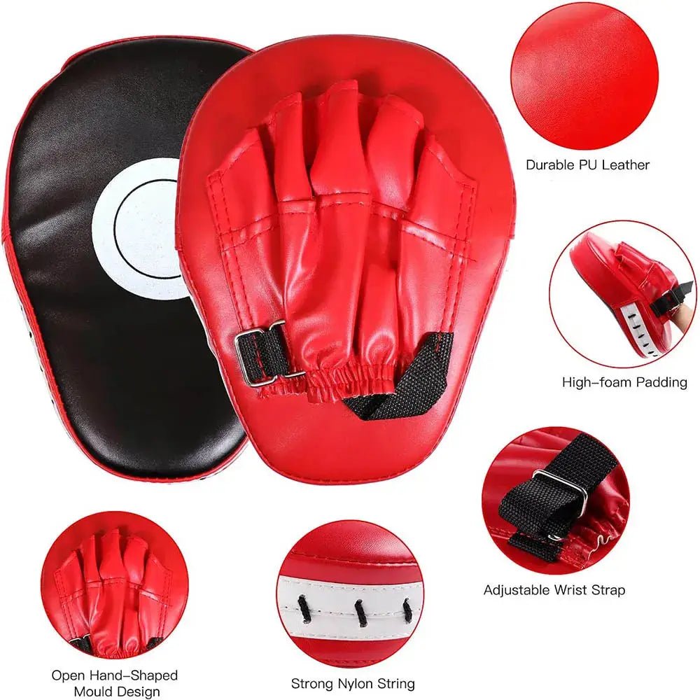 Boxing Foot Target, Leather Hand Target Pads, MMA Muay Thai Pads for Kicking Taekwondo, Kids Adults Boxing Training Equipment - KC’s Way‼️🥊