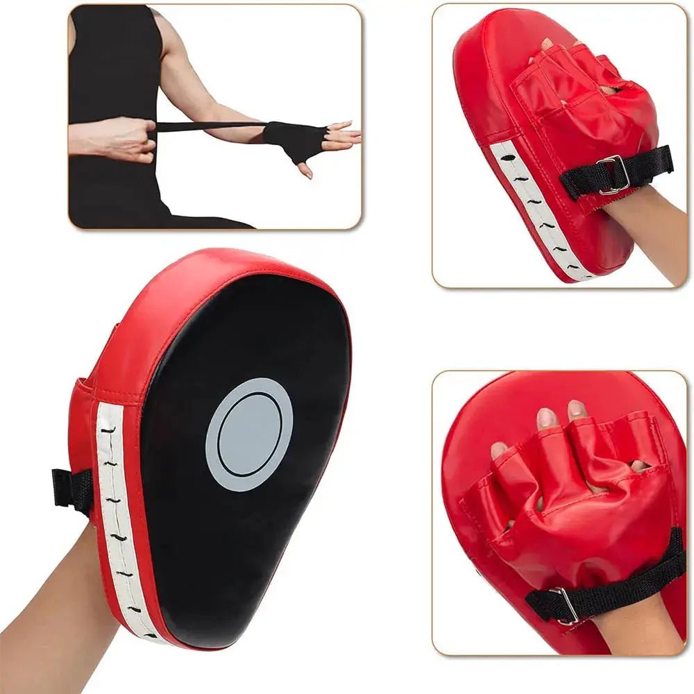 Boxing Foot Target, Leather Hand Target Pads, MMA Muay Thai Pads for Kicking Taekwondo, Kids Adults Boxing Training Equipment - KC’s Way‼️🥊