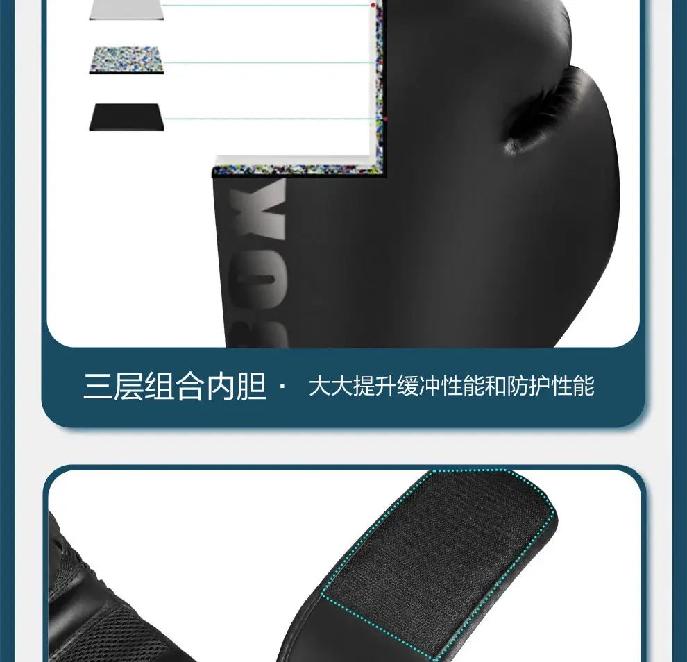 Boxing Gloves 6 10 12oz PU Leather Muay Thai Guantes De Boxeo Sanda Free Fight MMA Kick Boxing Training Glove For Men Women Kids - KC’s Way‼️🥊