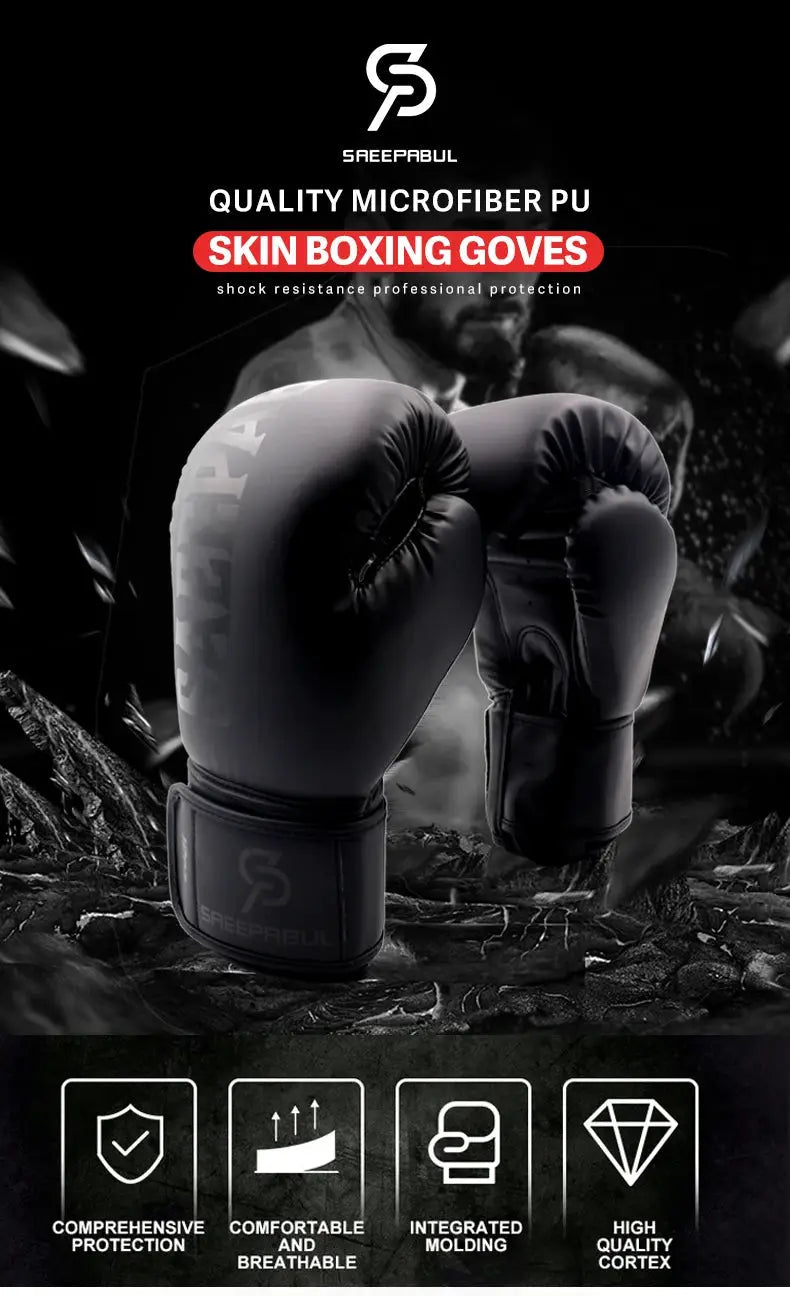 Boxing Gloves 8 10 12 14 16OZ Muay Thai Guantes De Boxeo Sanda Free Fight MMA Kick Boxing Training Gloves Mitts For Men Women - KC’s Way‼️🥊