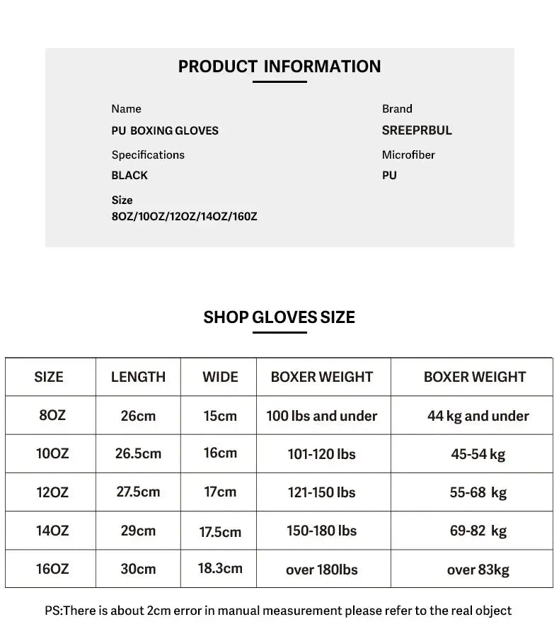 Boxing Gloves 8 10 12 14 16OZ Muay Thai Guantes De Boxeo Sanda Free Fight MMA Kick Boxing Training Gloves Mitts For Men Women - KC’s Way‼️🥊