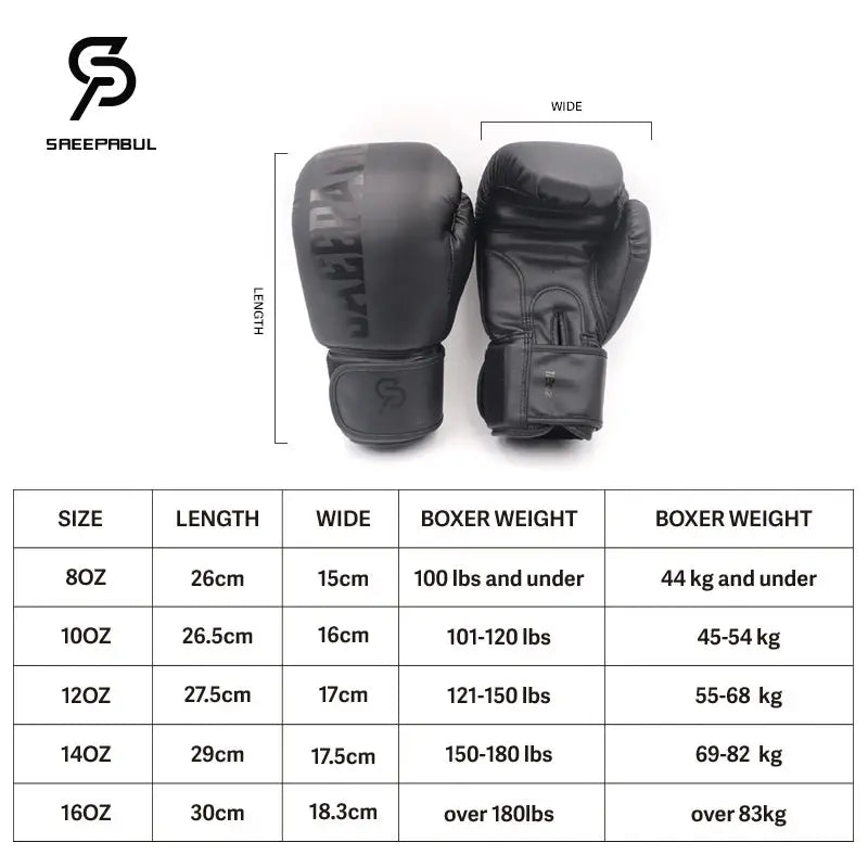 Boxing Gloves 8 10 12 14 16OZ Muay Thai Guantes De Boxeo Sanda Free Fight MMA Kick Boxing Training Gloves Mitts For Men Women - KC’s Way‼️🥊