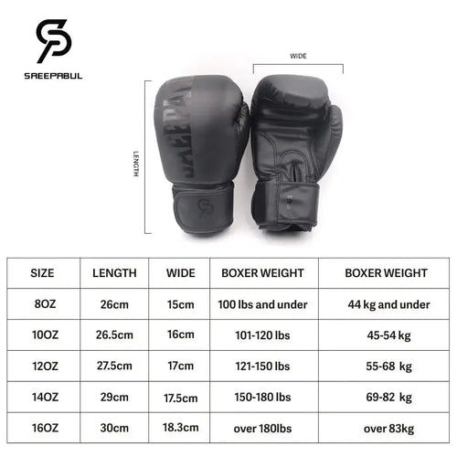 Boxing Gloves 8 10 12 14 16OZ Muay Thai Guantes De Boxeo Sanda Free Fight MMA Kick Boxing Training Gloves Mitts For Men Women - KC’s Way‼️🥊