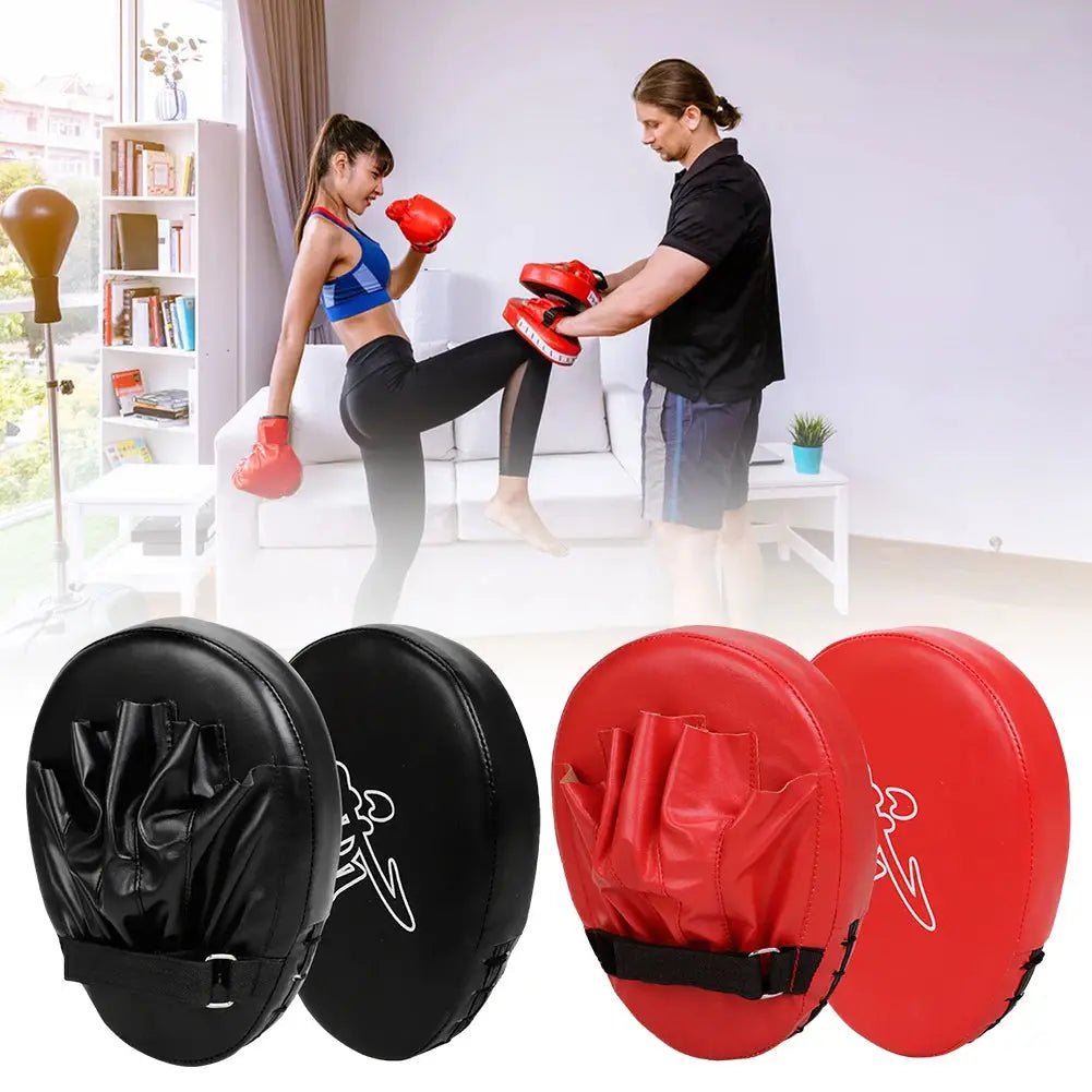 Boxing Hand Target PU Leather Punching Mitts Wear Resistant Boxing Focus Pads Kickboxing Pads for Boxing MMA Muay Thai - KC’s Way‼️🥊