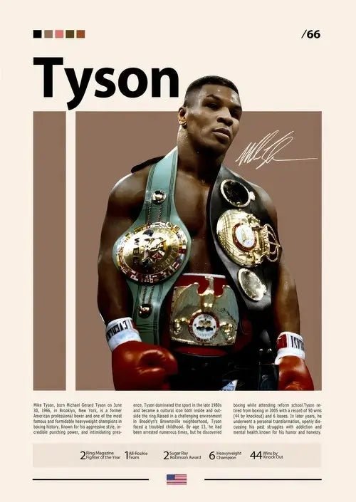 Boxing Legends Famous Boxing Star Champion Poster Canvas Prints Artwork Home Room Wall Decor Boys Room Wall Decoration - KC’s Way‼️🥊