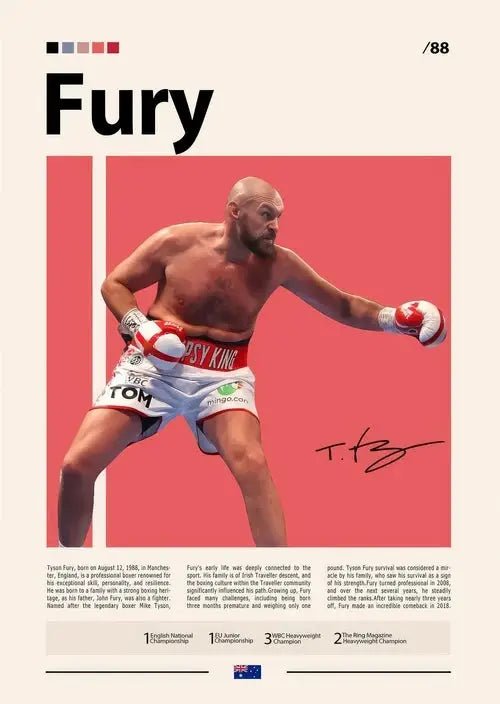 Boxing Legends Famous Boxing Star Champion Poster Canvas Prints Artwork Home Room Wall Decor Boys Room Wall Decoration - KC’s Way‼️🥊