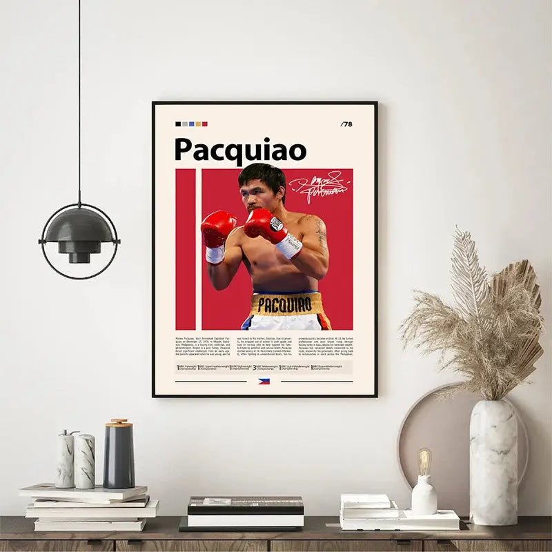 Boxing Legends Famous Boxing Star Champion Poster Canvas Prints Artwork Home Room Wall Decor Boys Room Wall Decoration - KC’s Way‼️🥊