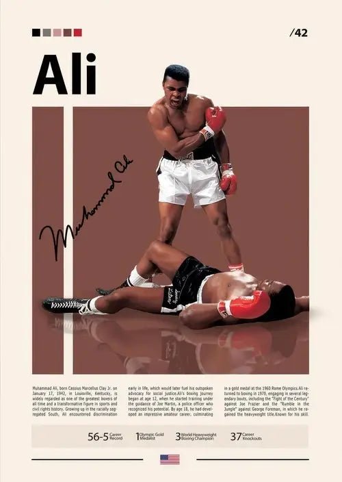 Boxing Legends Famous Boxing Star Champion Poster Canvas Prints Artwork Home Room Wall Decor Boys Room Wall Decoration - KC’s Way‼️🥊