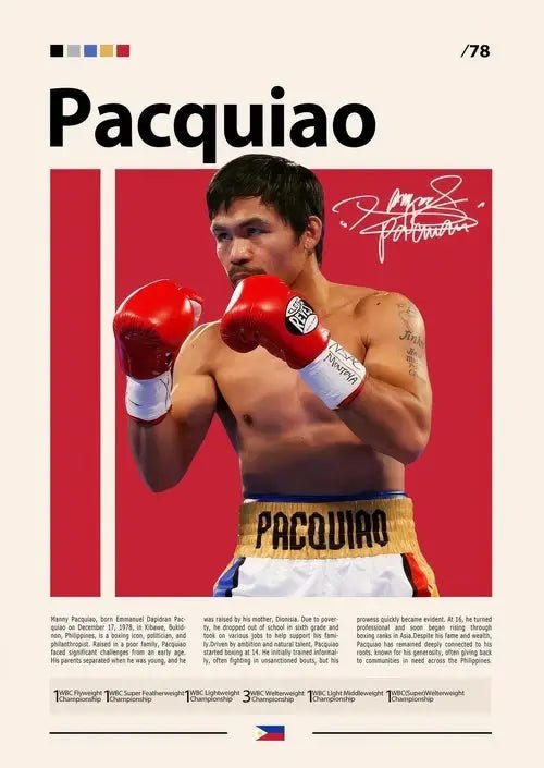 Boxing Legends Famous Boxing Star Champion Poster Canvas Prints Artwork Home Room Wall Decor Boys Room Wall Decoration - KC’s Way‼️🥊