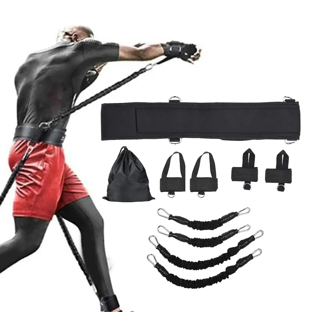Boxing Resistance Bands Exercise Bands Adjustable Waist Strap Trainer Workout Band for Agility Resistance Training Mma - KC’s Way‼️🥊