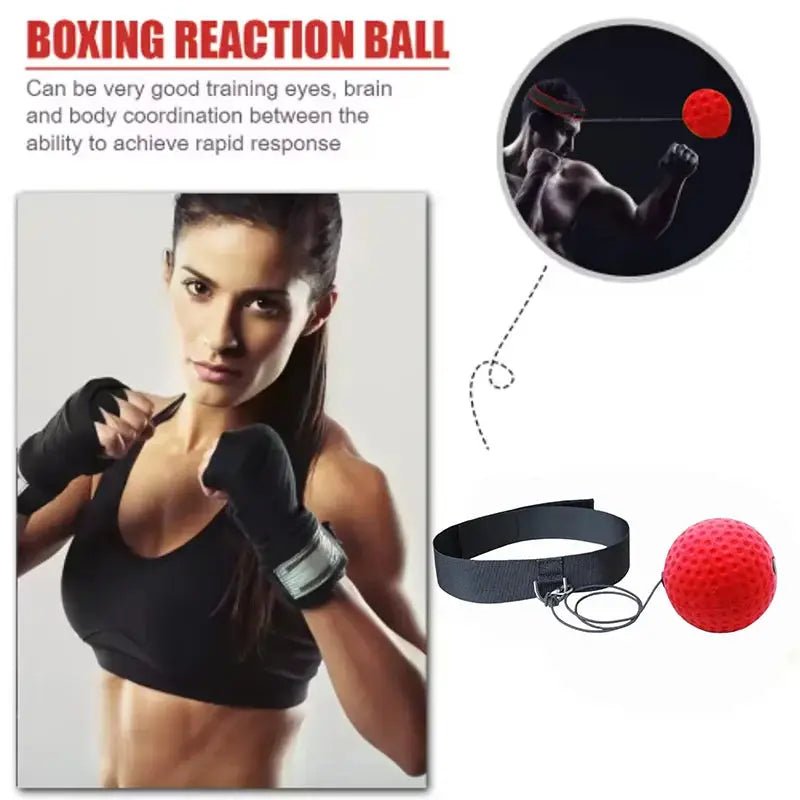 Boxing Training Ball Kid Box Ball Single Game With Headband Parent - child Interaction Boxing Reflex Ball For Reaction Punching - KC’s Way‼️🥊