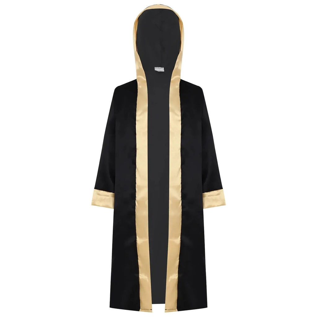 Boys Girls Boxing Outfit Costume Kickboxing Hooded Cloak Top Shorts And Hooded Outwear Gloves Halloween Grappling Muay Thai Set - KC’s Way‼️🥊