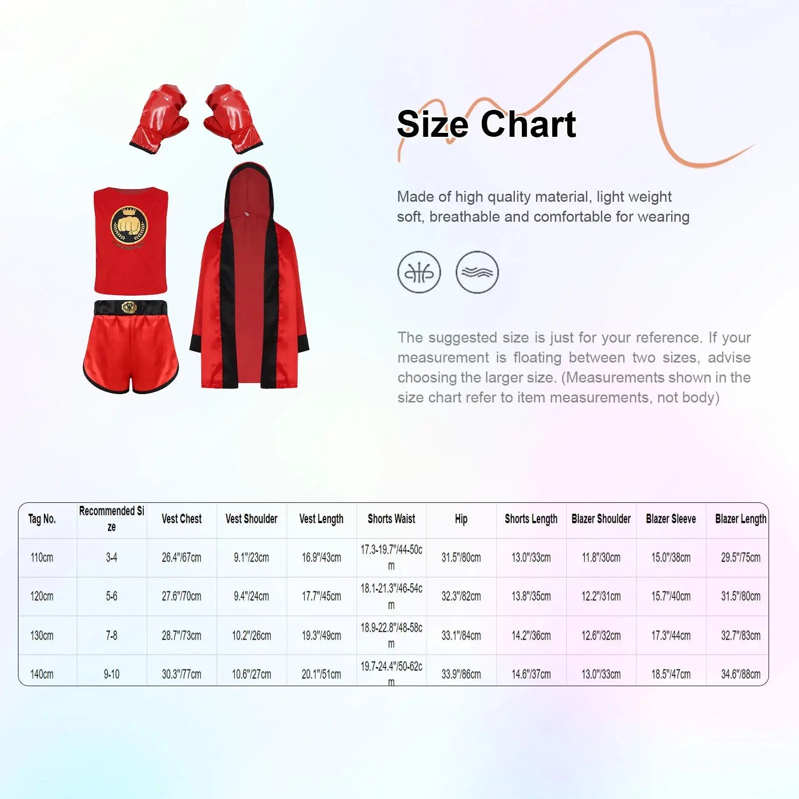 Boys Girls Boxing Outfit Costume Kickboxing Hooded Cloak Top Shorts And Hooded Outwear Gloves Halloween Grappling Muay Thai Set - KC’s Way‼️🥊