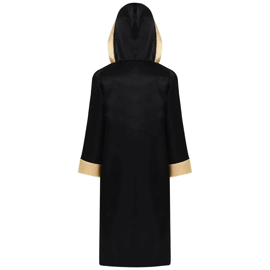 Boys Girls Boxing Outfit Costume Kickboxing Hooded Cloak Top Shorts And Hooded Outwear Gloves Halloween Grappling Muay Thai Set - KC’s Way‼️🥊