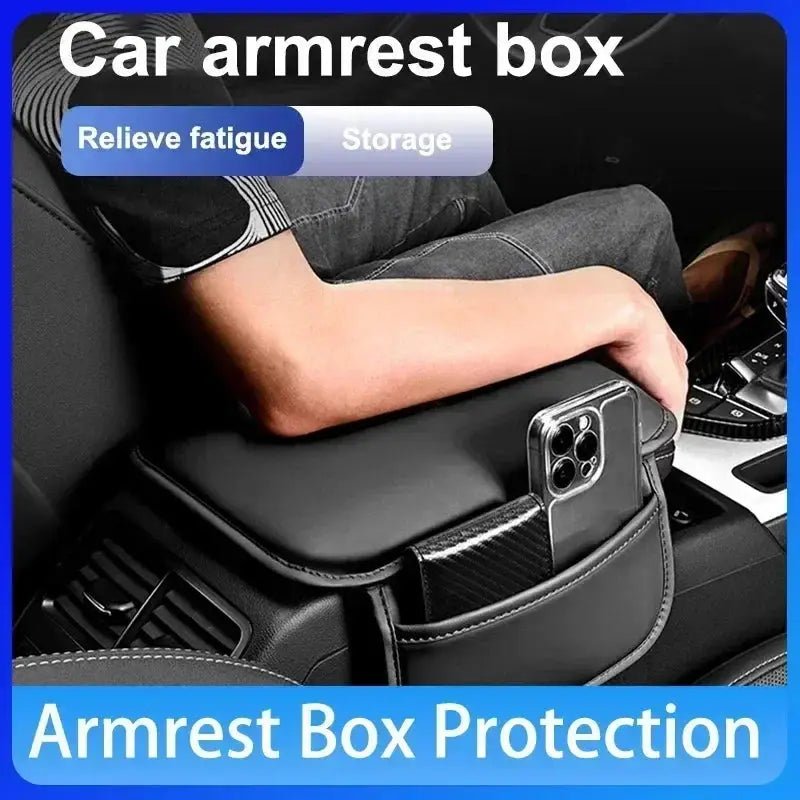 Car Armrest Mat Center Console Leather Protection Cushion For Mitsubishi Lancer 9 Ex Evo ASX L200 Colt Pajero Sport Durable - PureGlamSpin