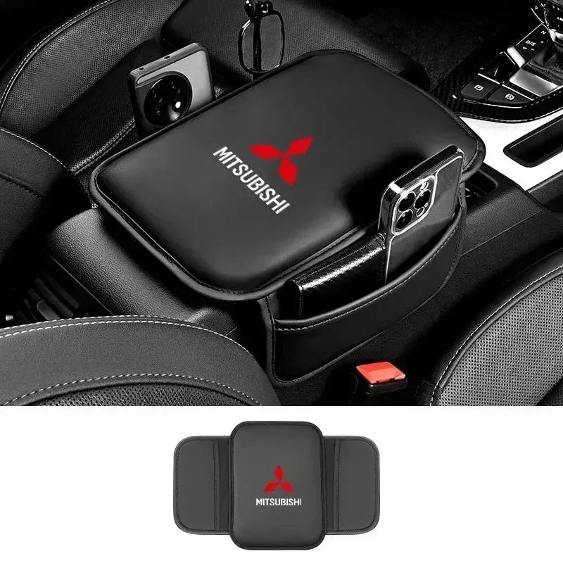 Car Armrest Mat Center Console Leather Protection Cushion For Mitsubishi Lancer 9 Ex Evo ASX L200 Colt Pajero Sport Durable - PureGlamSpin