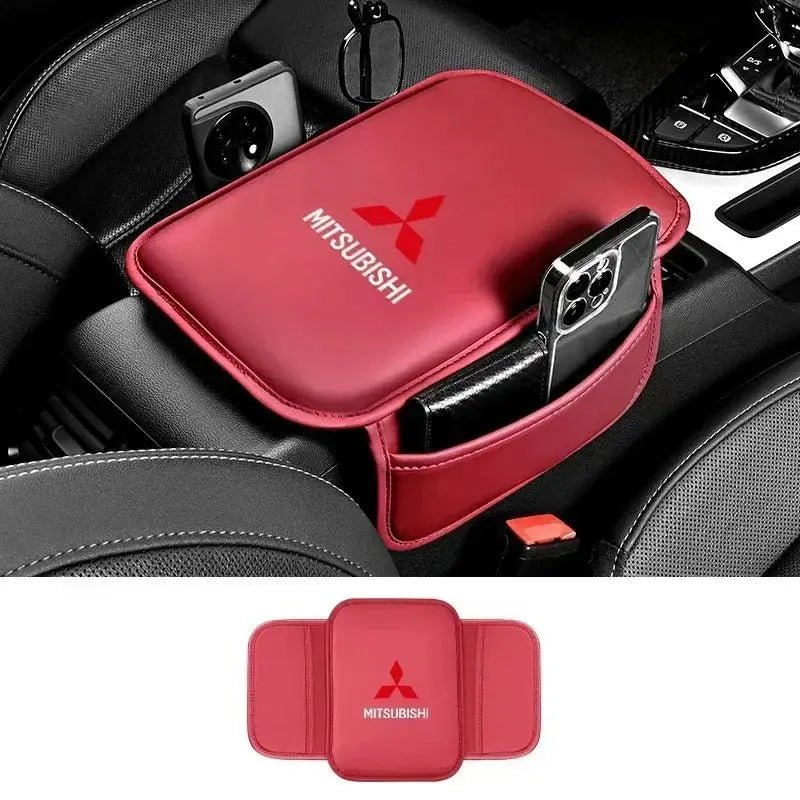 Car Armrest Mat Center Console Leather Protection Cushion For Mitsubishi Lancer 9 Ex Evo ASX L200 Colt Pajero Sport Durable - PureGlamSpin