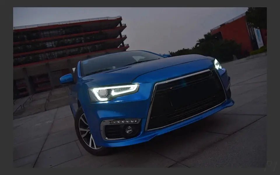 Car For Mitsubishi Lancer EX 2008 - 2016 Headlights DRL Hella LED Bi Xenon Bulb Fog Lights Car Accessory Lancer Head Lamp - PureGlamSpin