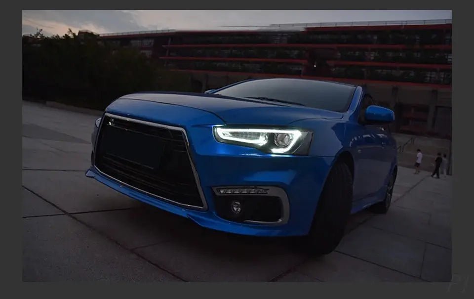 Car For Mitsubishi Lancer EX 2008 - 2016 Headlights DRL Hella LED Bi Xenon Bulb Fog Lights Car Accessory Lancer Head Lamp - PureGlamSpin