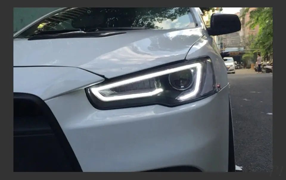 Car For Mitsubishi Lancer EX 2008 - 2016 Headlights DRL Hella LED Bi Xenon Bulb Fog Lights Car Accessory Lancer Head Lamp - PureGlamSpin