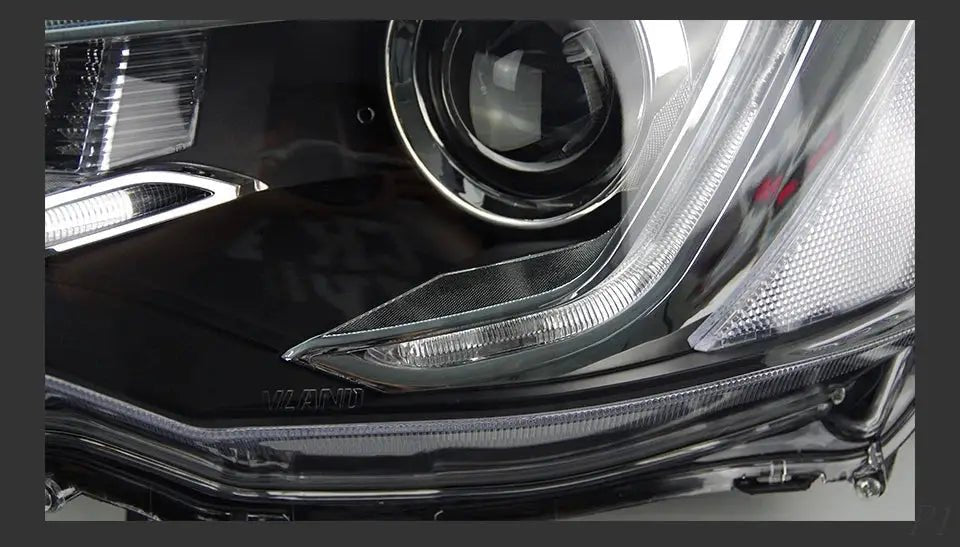 Car For Mitsubishi Lancer EX 2008 - 2016 Headlights DRL Hella LED Bi Xenon Bulb Fog Lights Car Accessory Lancer Head Lamp - PureGlamSpin