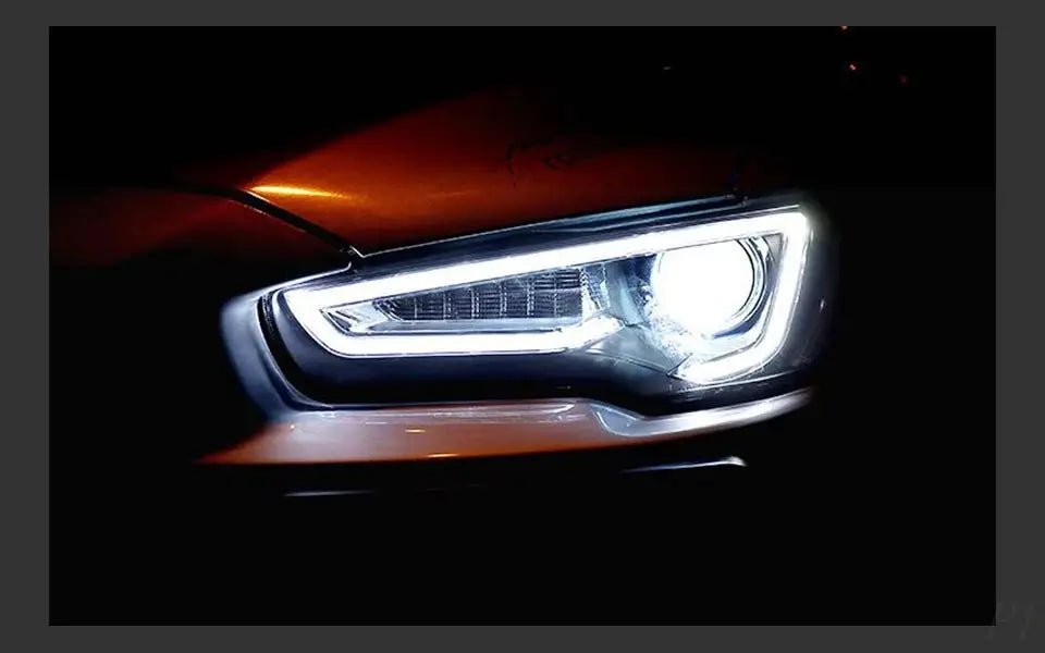 Car For Mitsubishi Lancer EX 2008 - 2016 Headlights DRL Hella LED Bi Xenon Bulb Fog Lights Car Accessory Lancer Head Lamp - PureGlamSpin
