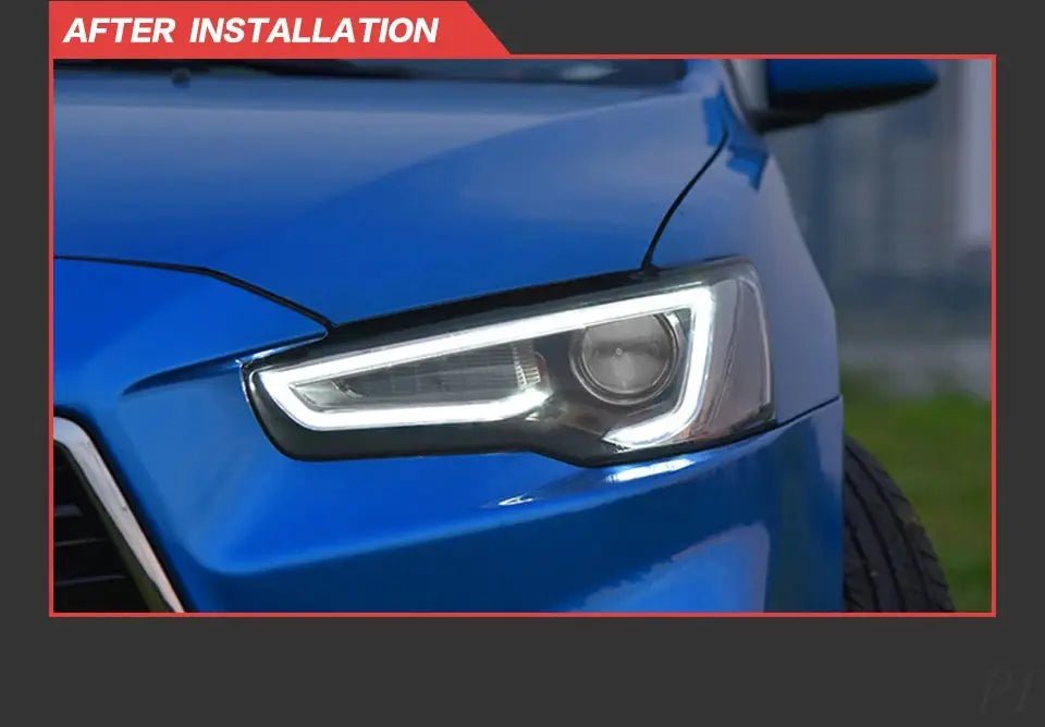 Car For Mitsubishi Lancer EX 2008 - 2016 Headlights DRL Hella LED Bi Xenon Bulb Fog Lights Car Accessory Lancer Head Lamp - PureGlamSpin